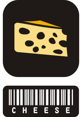 Download free cheese food barcode icon